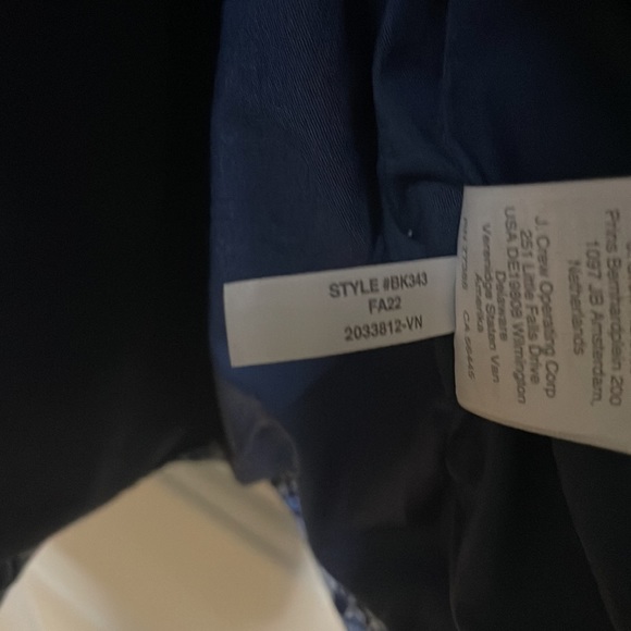 J.Crew Blue Quilted Jacket Size 8 - Picture 10 of 13